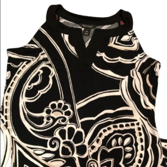 White HOUSE BLACK MARKET v neck shift dress whbm - Picture 3 of 5